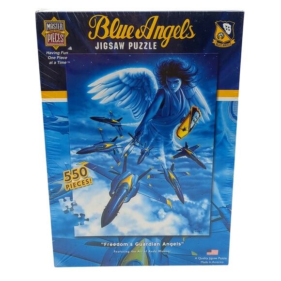 Blue Angels Freedom Guardian Angels Puzzle 550 Piece Jigsaw Puzzle New USA Made - Picture 1 of 5